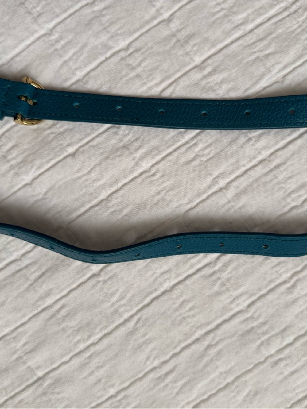 Talbots Teal Leather Crossbody Bag - Picture 9 of 12
